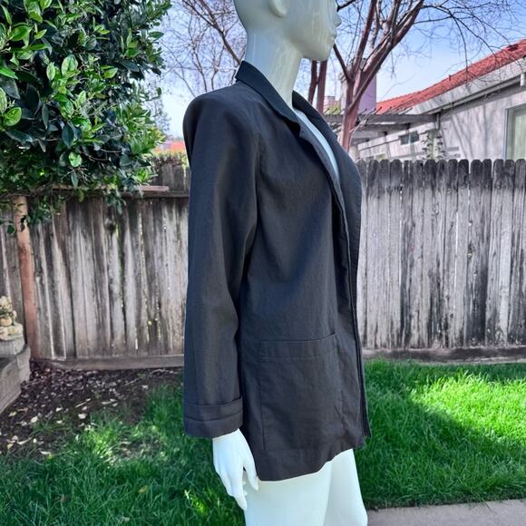 Vtg 80's Lady Van Heusen Black Long Blazer U.S.A Women's Size 11/12 - Picture 3 of 10